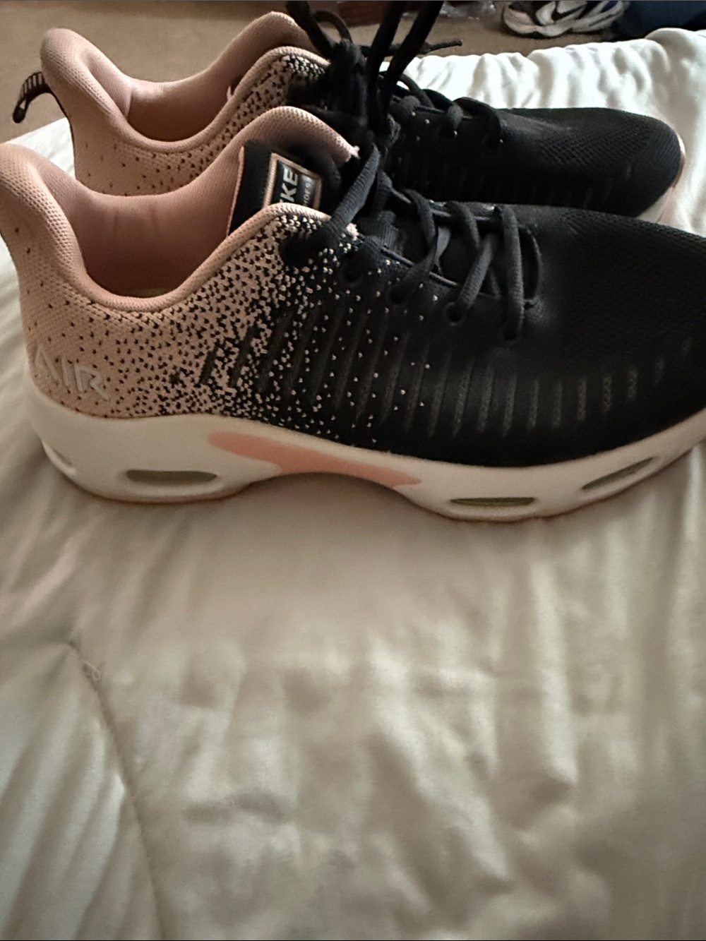 Black and Blush Pink Women's Athletic Sneakers by Nike